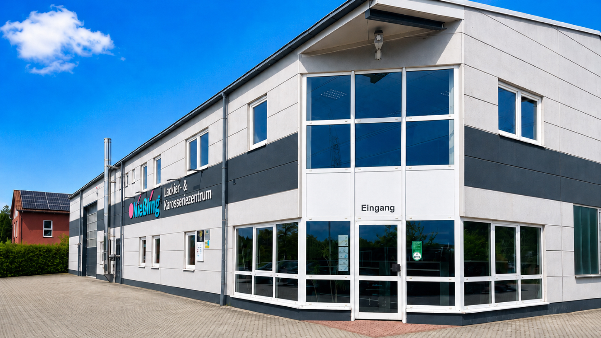 lackierzentrum kiessling lackiererei karosseriezentrum abensberg eingang